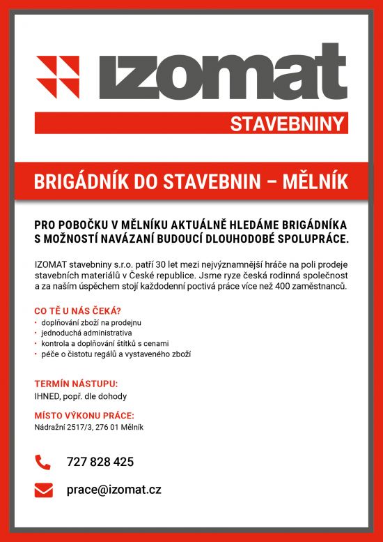 Nabídka práce IZOMAT